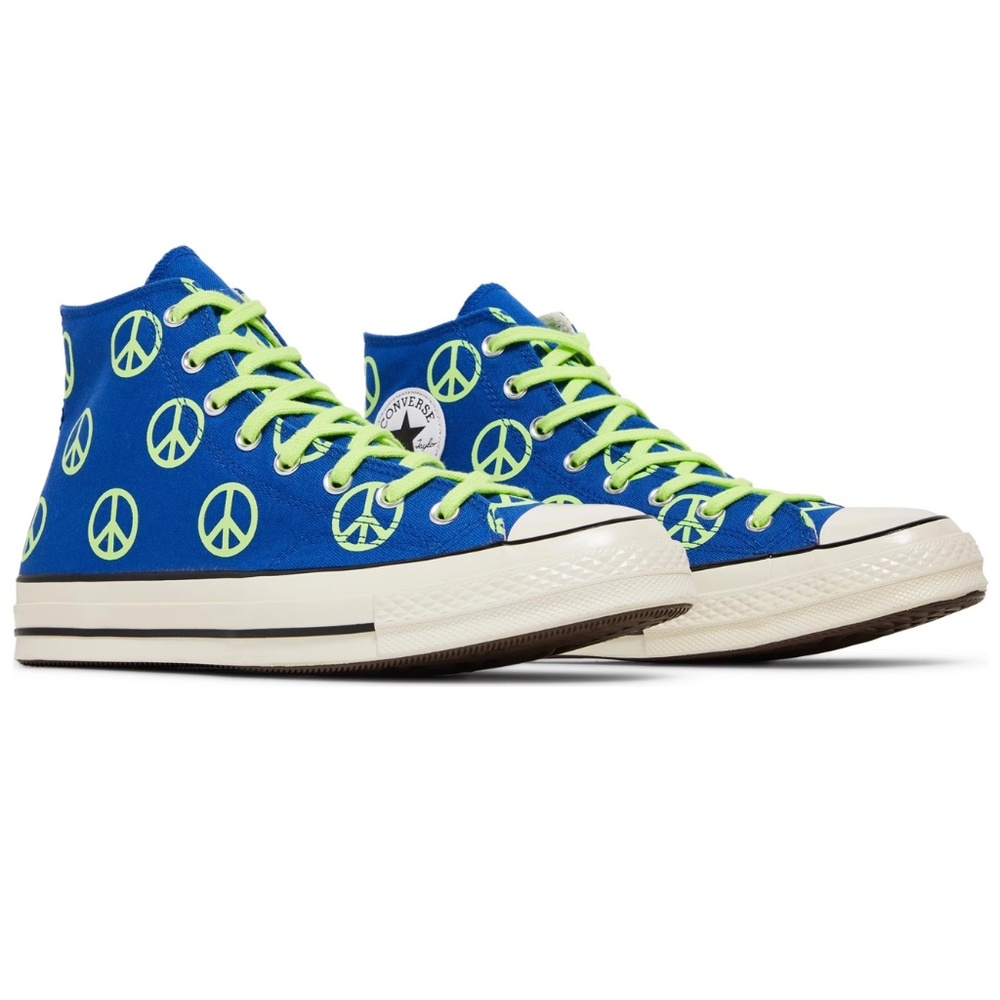NEW Converse Chuck 70 High Top Unleash Peace Royal Ghost Green Blue M 9.5 W 11.5